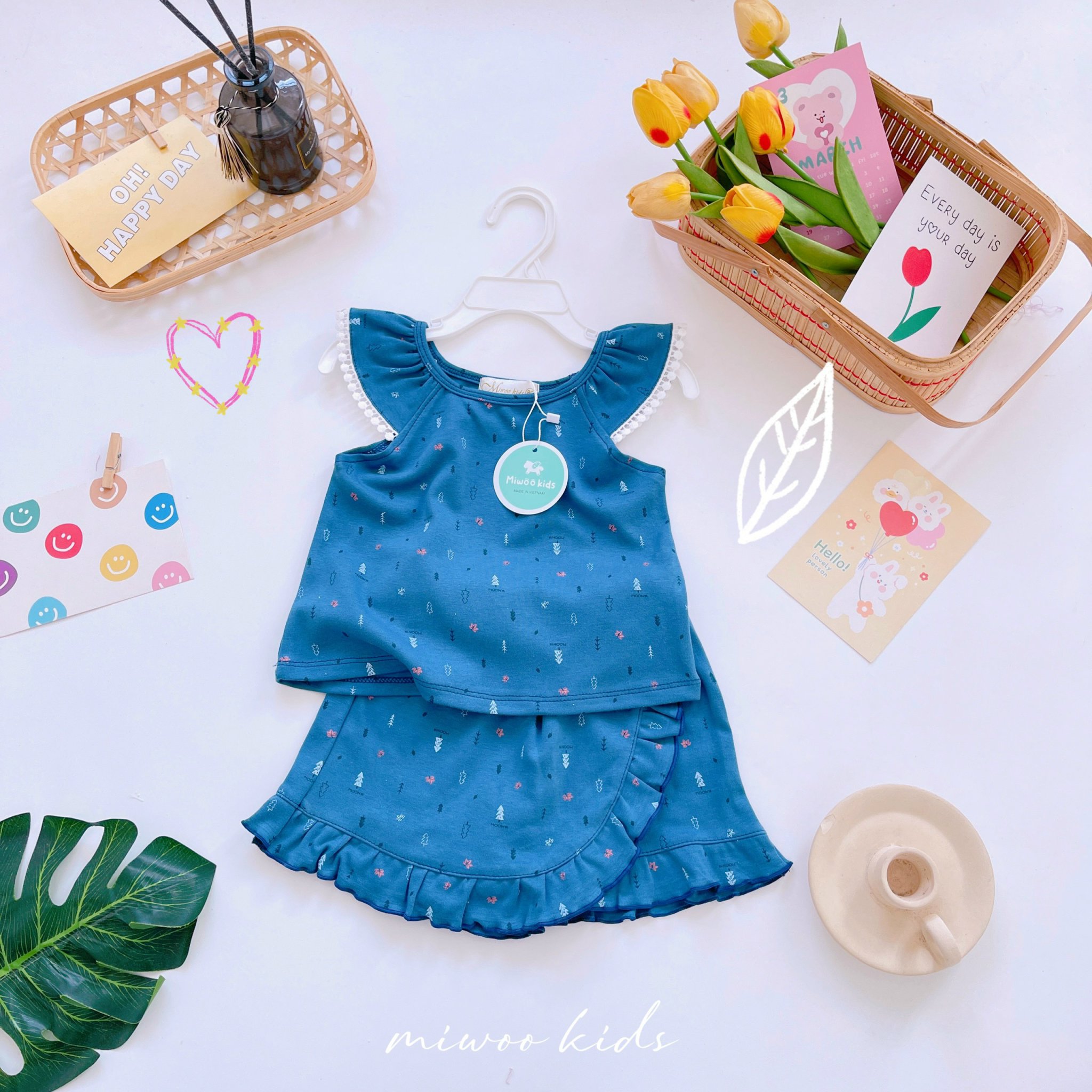  Miwoo Kids Blue Minimal