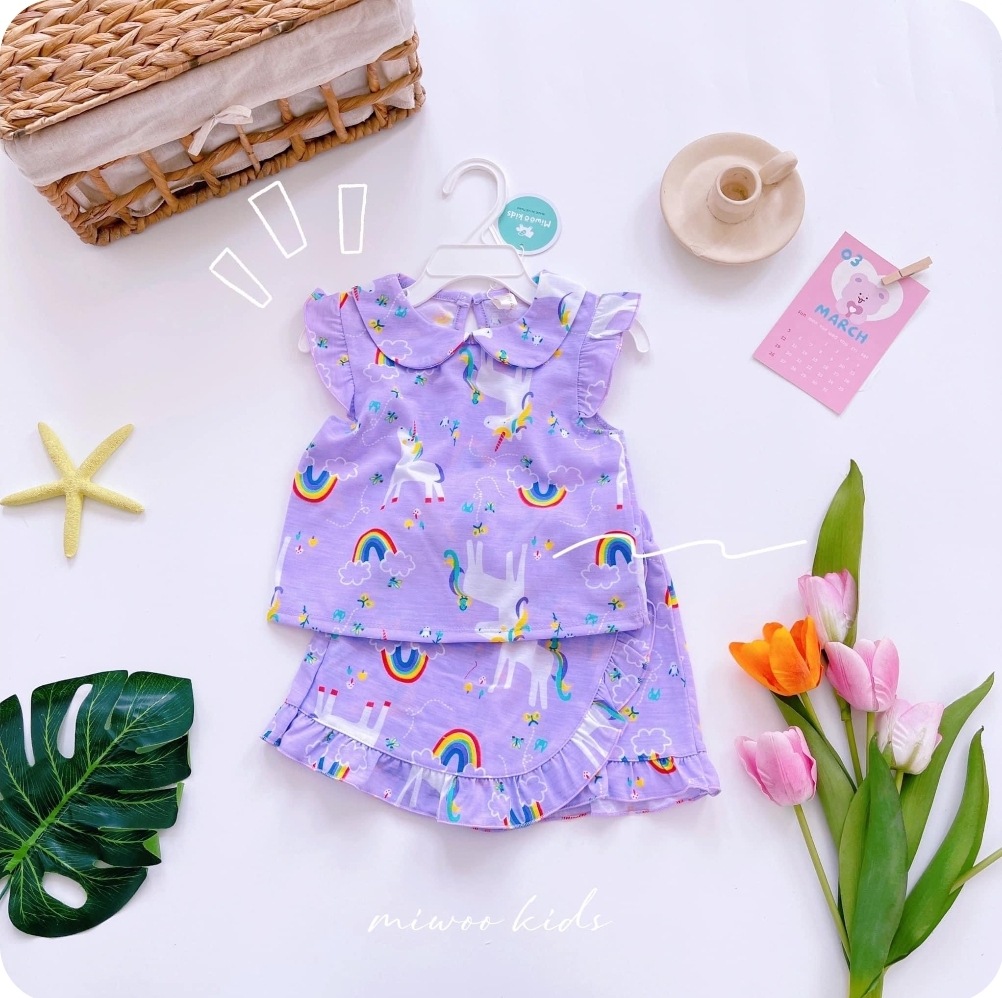 Miwoo Kids Purple Unicorn Rainbow
