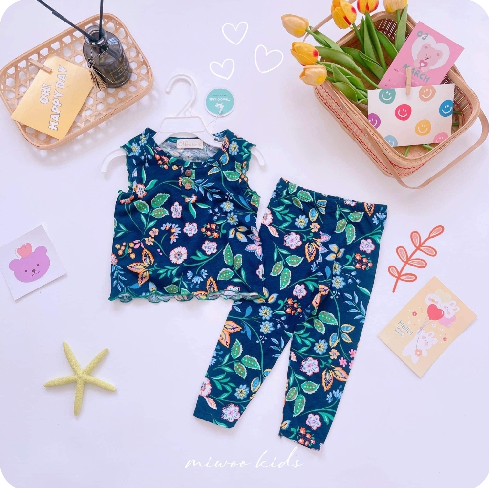 Miwoo Kids Dark Blue Floral