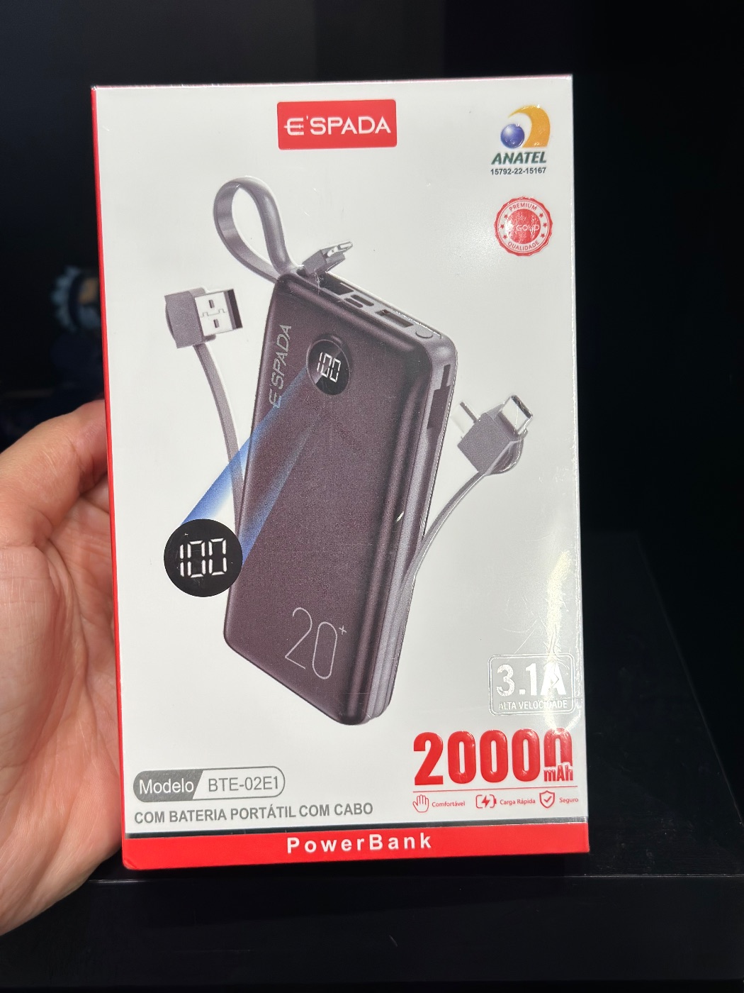 POWER BANK ESPADA 20.000mAh