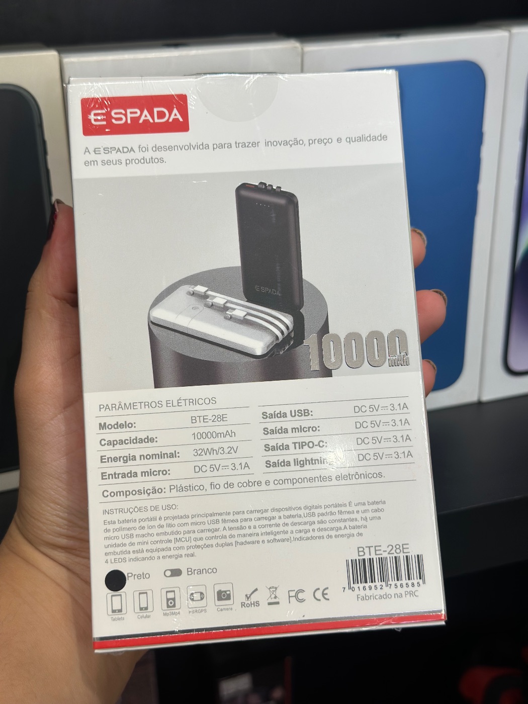 POWER BANK ESPADA 10.000mAh