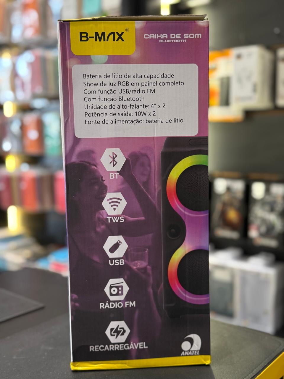 CAIXA DE SOM BLUETOOTH B-MAX