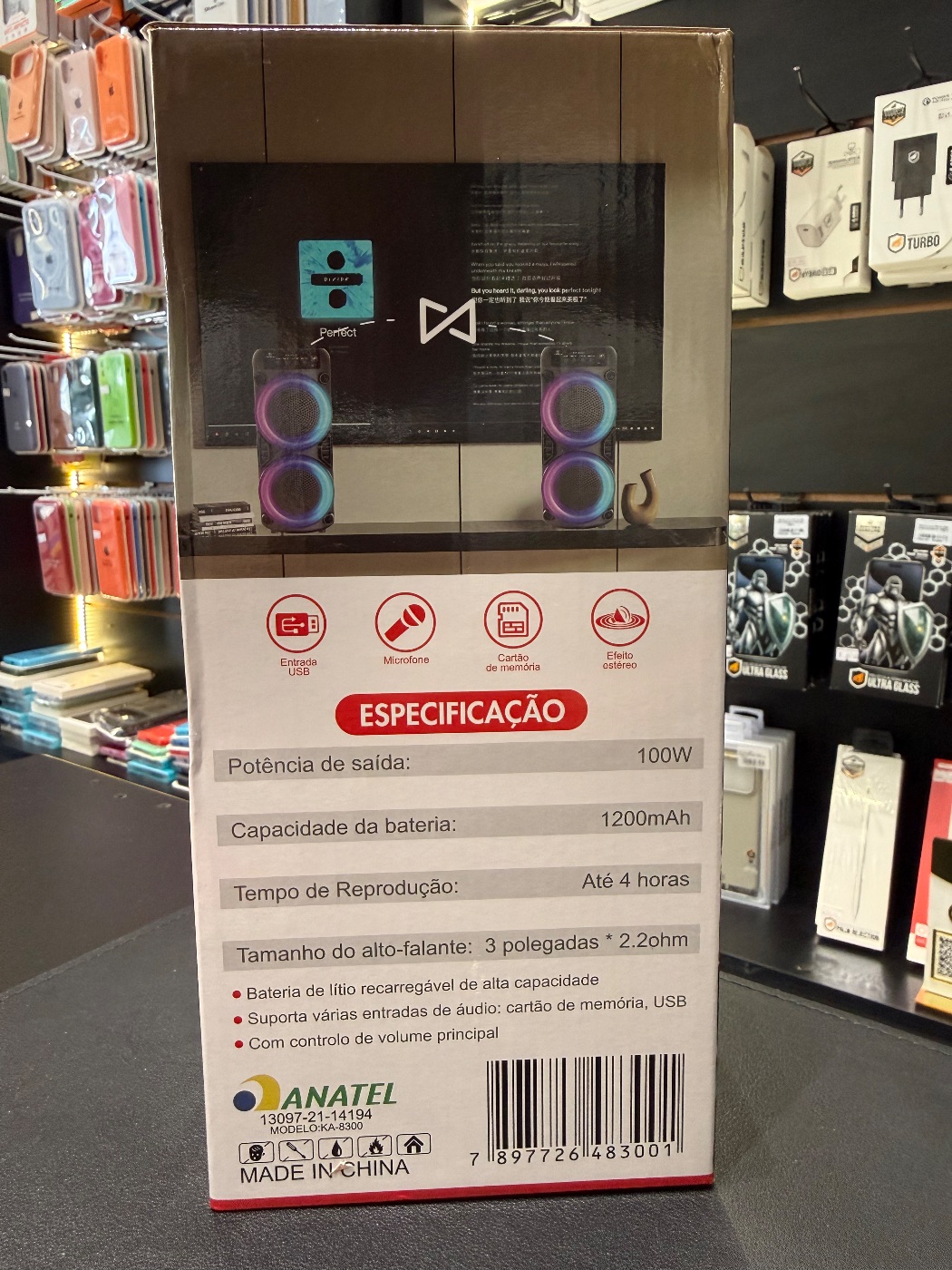 CAIXA DE SOM BLUETOOTH KAPBOM