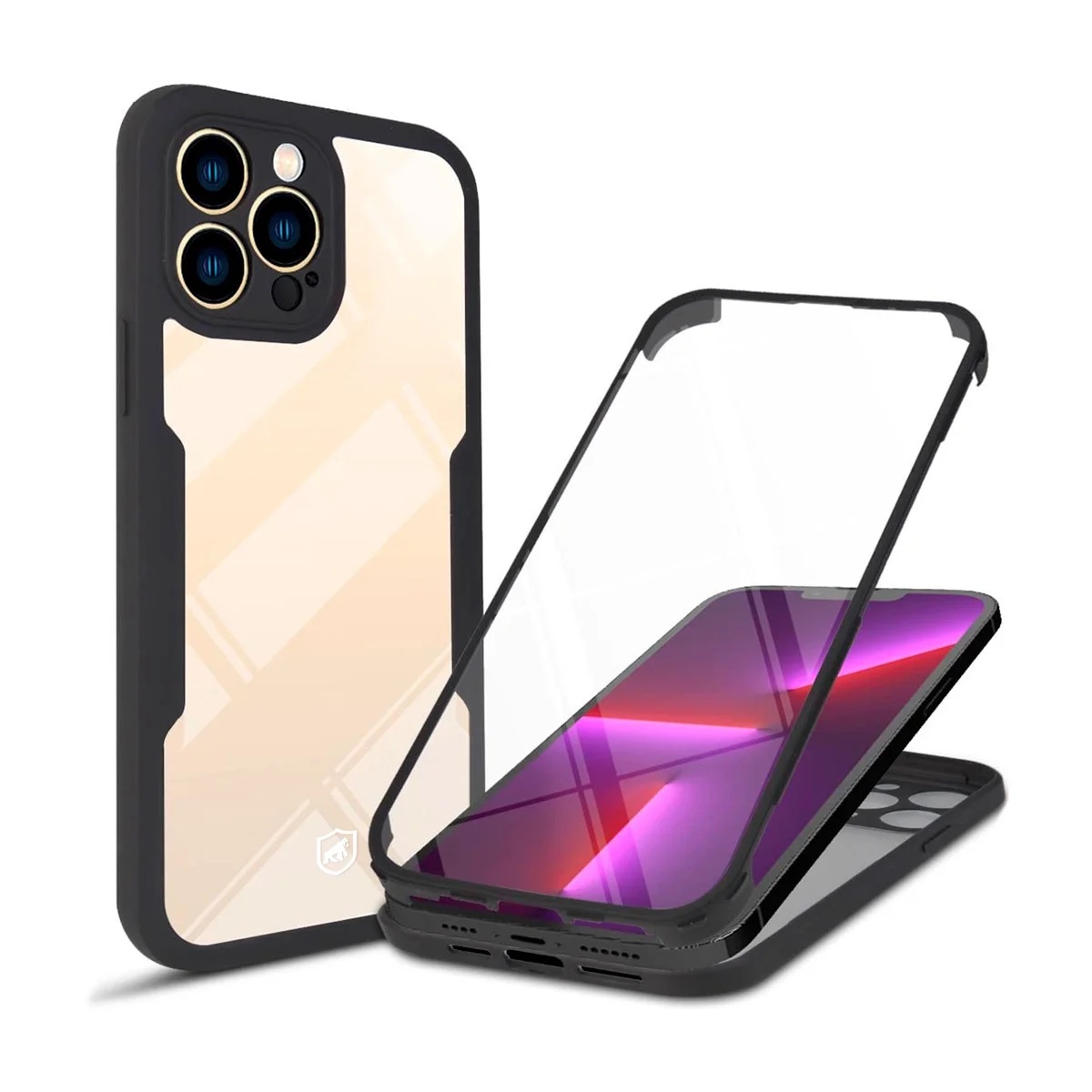 CAPA 360 IPHONE 14  - PRETA - FRENTE E VERSO