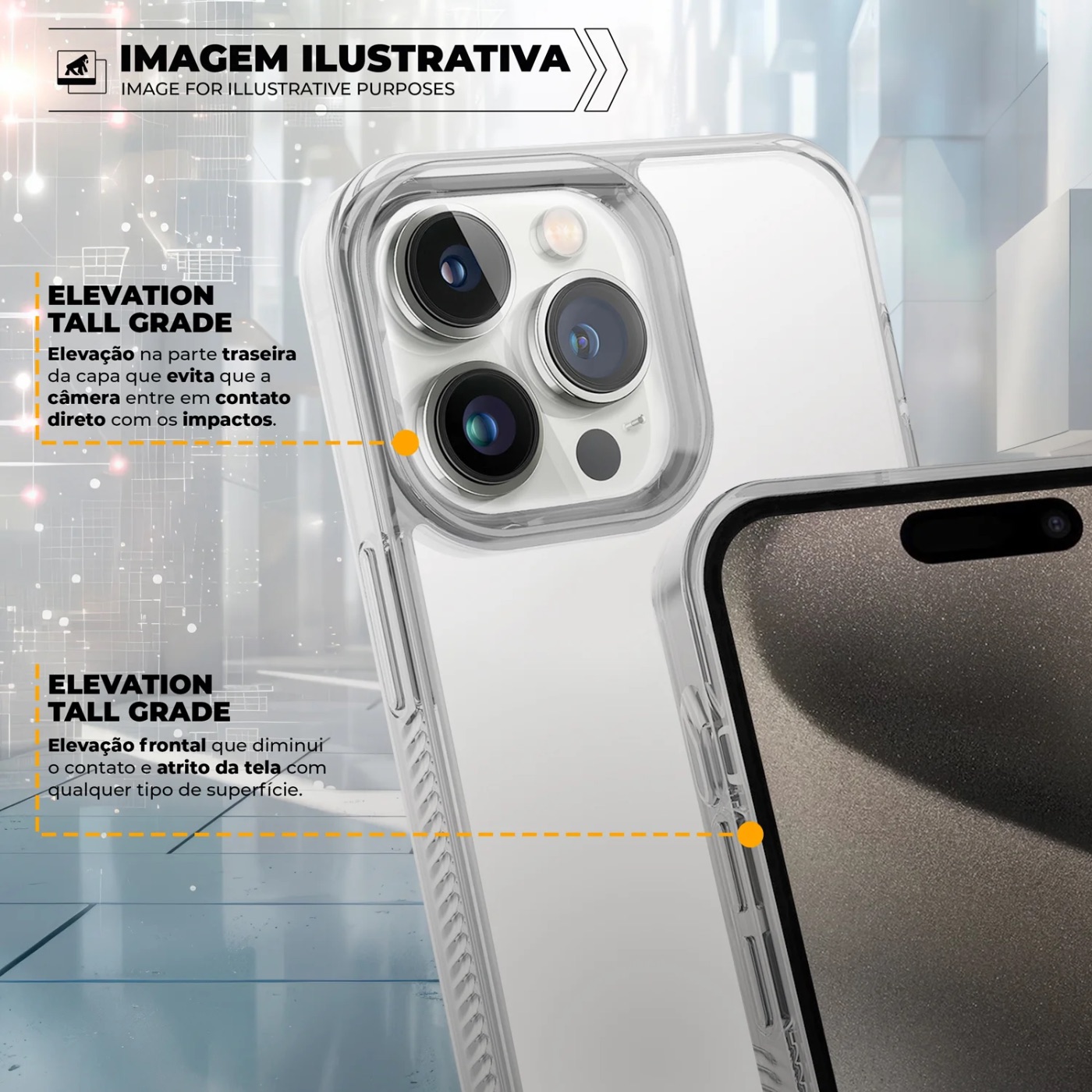 CAPA ANTI -SLIP TRANSPARENTE IPHONE 16