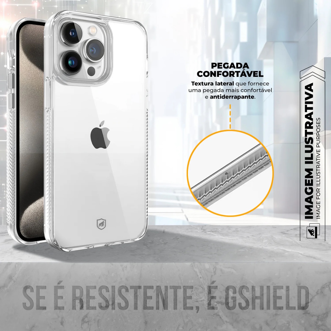 CAPA ANTI -SLIP TRANSPARENTE IPHONE 16