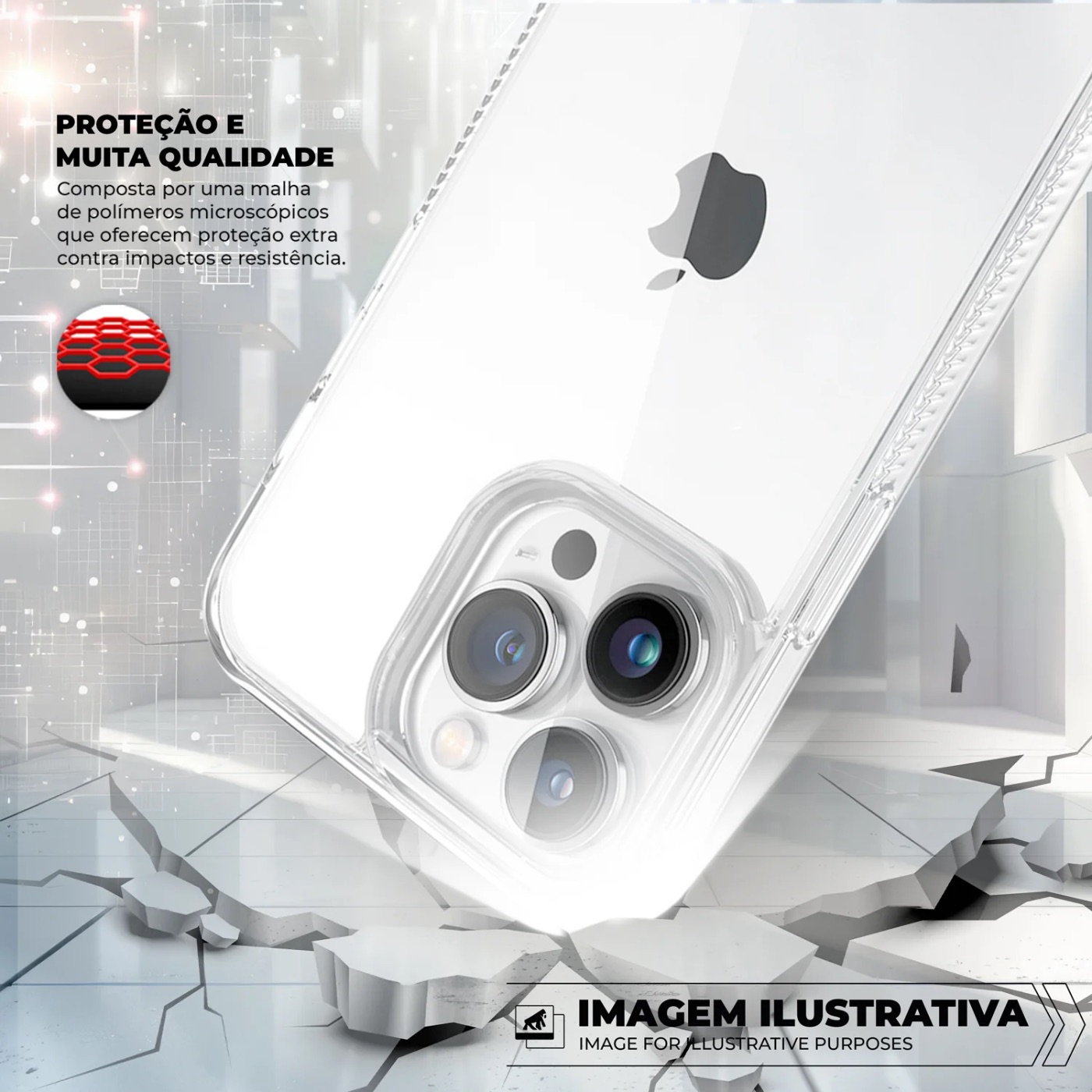 CAPA ANTI -SLIP TRANSPARENTE IPHONE 16