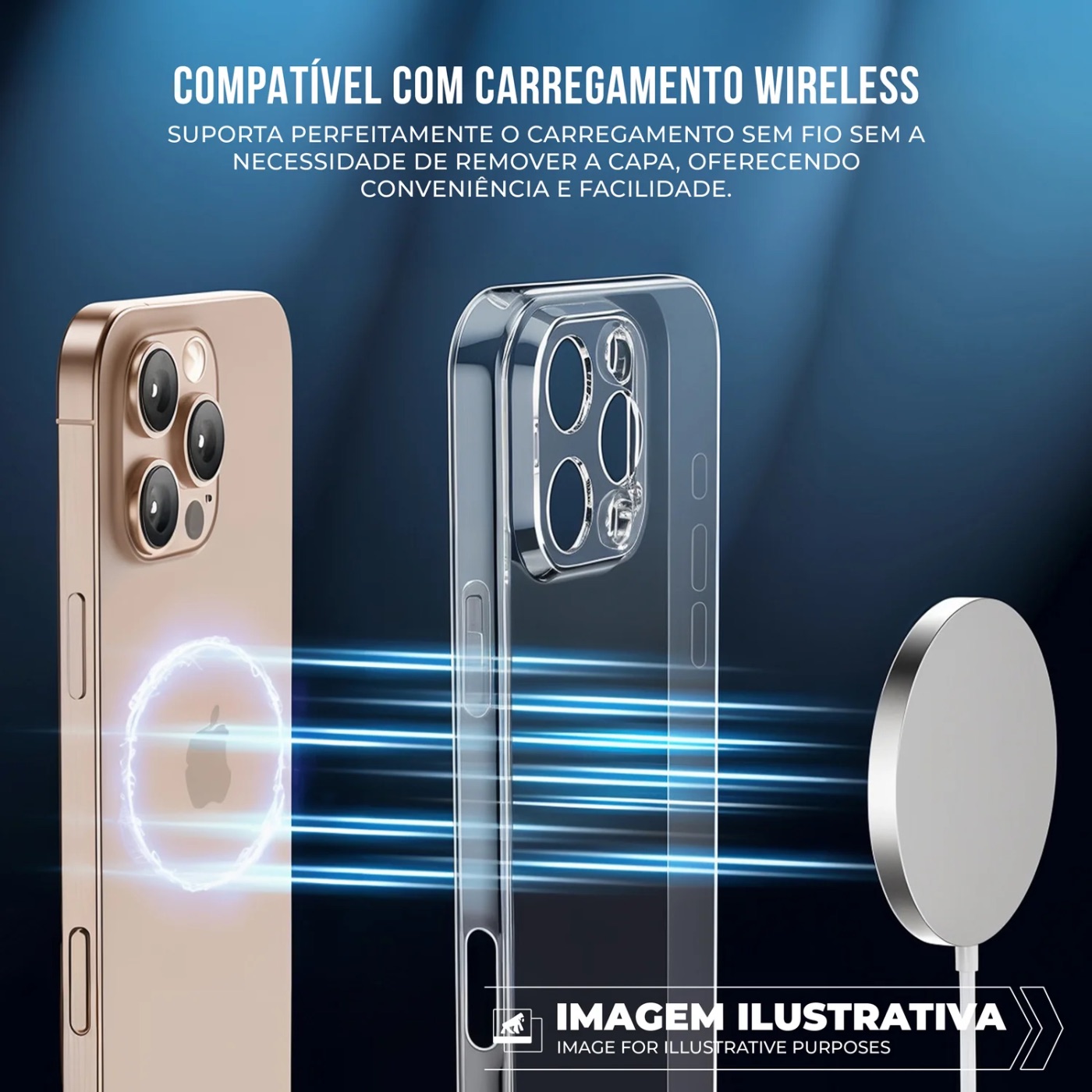 CAPA CRYSTAL SLIM IPHONE 14 (NÃO AMARELA)
