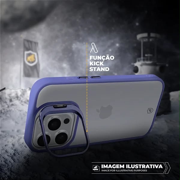CAPA GRAVITY + LENTE CÂMERA LILÁS 16 PRO MAX
