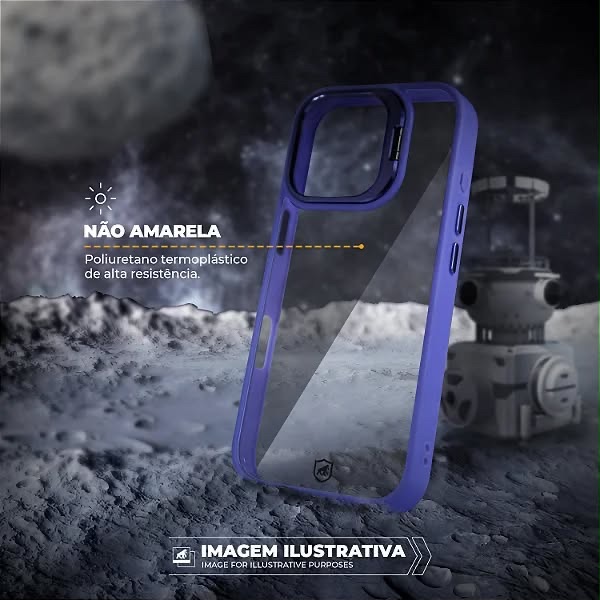 CAPA GRAVITY + LENTE CÂMERA LILÁS 16 PRO MAX