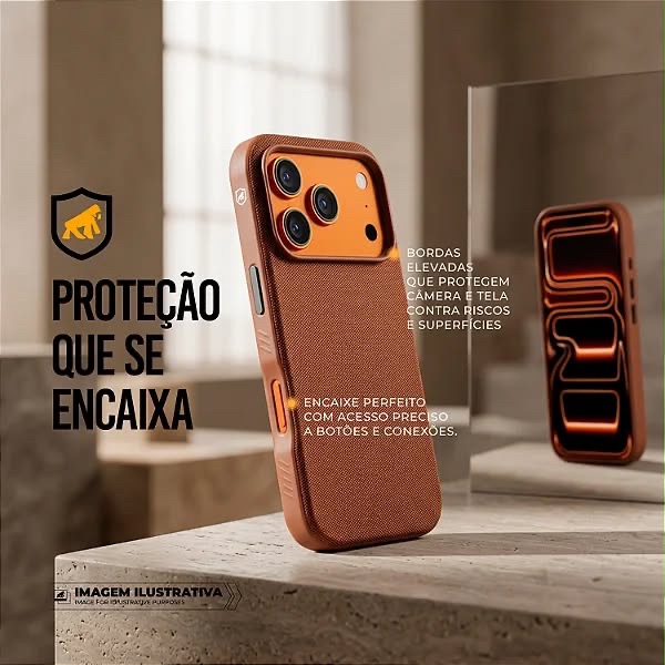 CAPA  IPHONE 17 PRO MAX - WOOV - MARROM