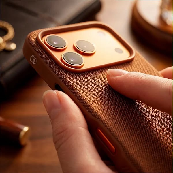 CAPA  IPHONE 17 PRO MAX - WOOV - MARROM
