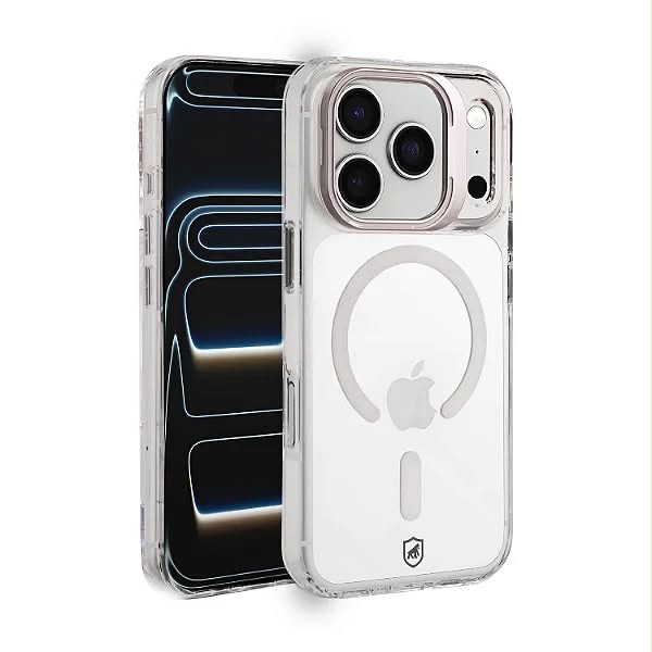 CAPA MAGSAFE CRYSTAL ARMOR STAND 17 PRO (NÃO AMARELA)
