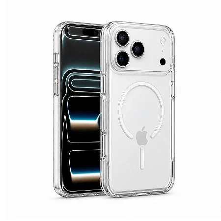 CAPA MAGSAFE CRYSTAL VENESIS IPHONE 17-BRANCA - NÃO AMARELA - SPACE