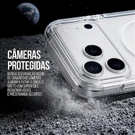 CAPA MAGSAFE CRYSTAL VENESIS IPHONE 17-BRANCA - NÃO AMARELA - SPACE