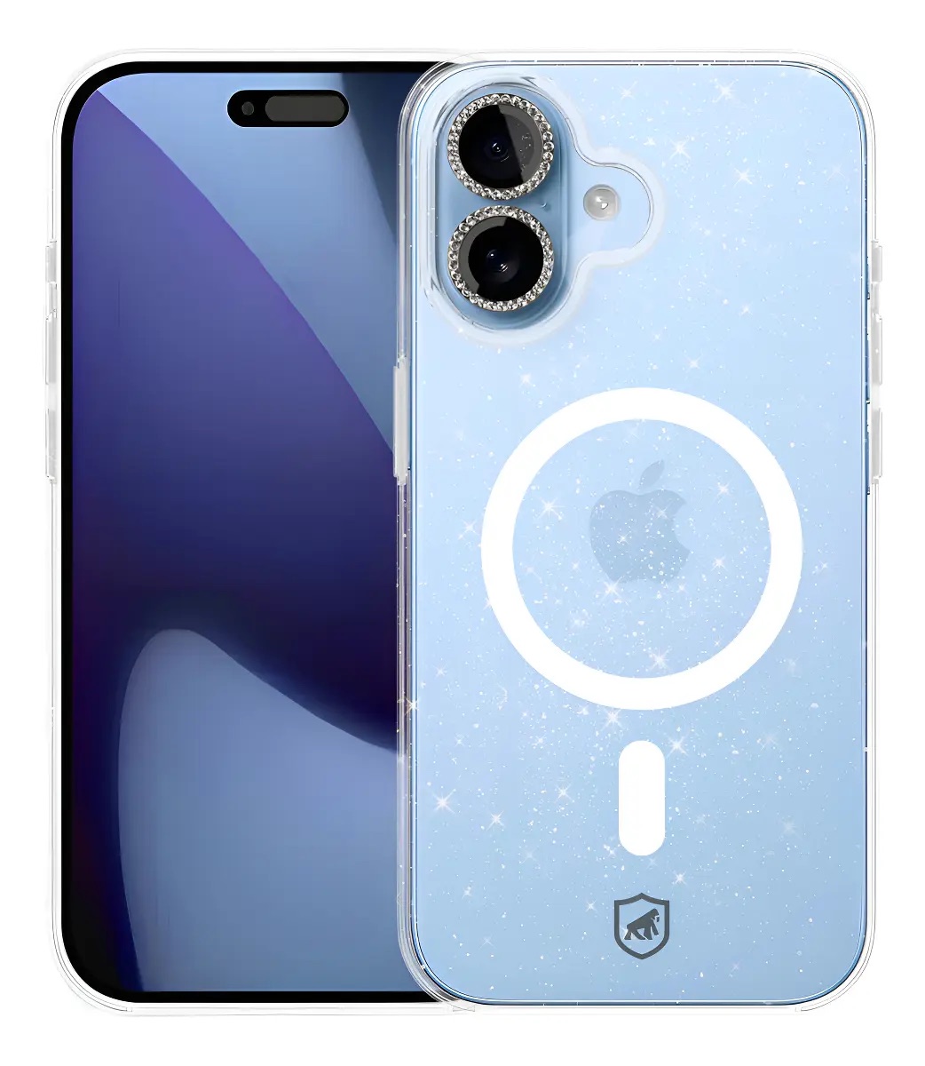 CAPA MAGSAFE GLITTER + LENTE GLITTER IPHONE 17