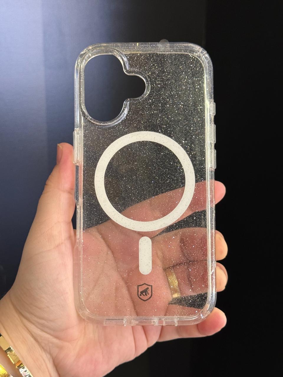 CAPA MAGSAFE GLITTER + LENTE GLITTER IPHONE 17