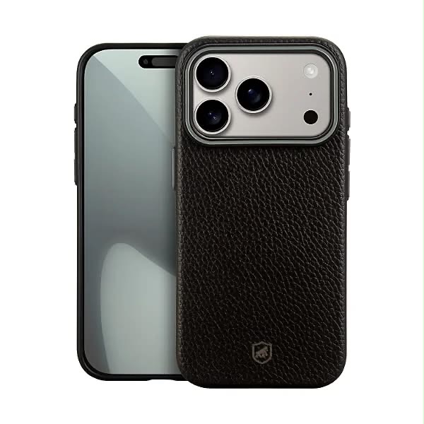 CAPA MAGSAFE TECH COURO PRETA 17 PRO