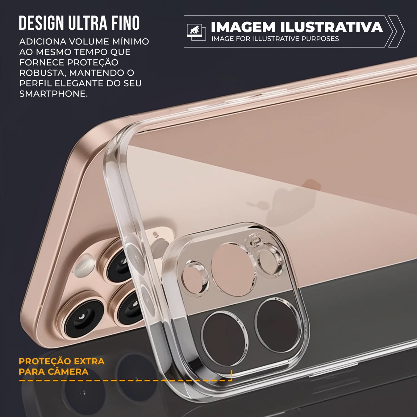 CAPA PARA IPHONE 16 - CRYSTAL SLIM -( NÃO AMARELA )