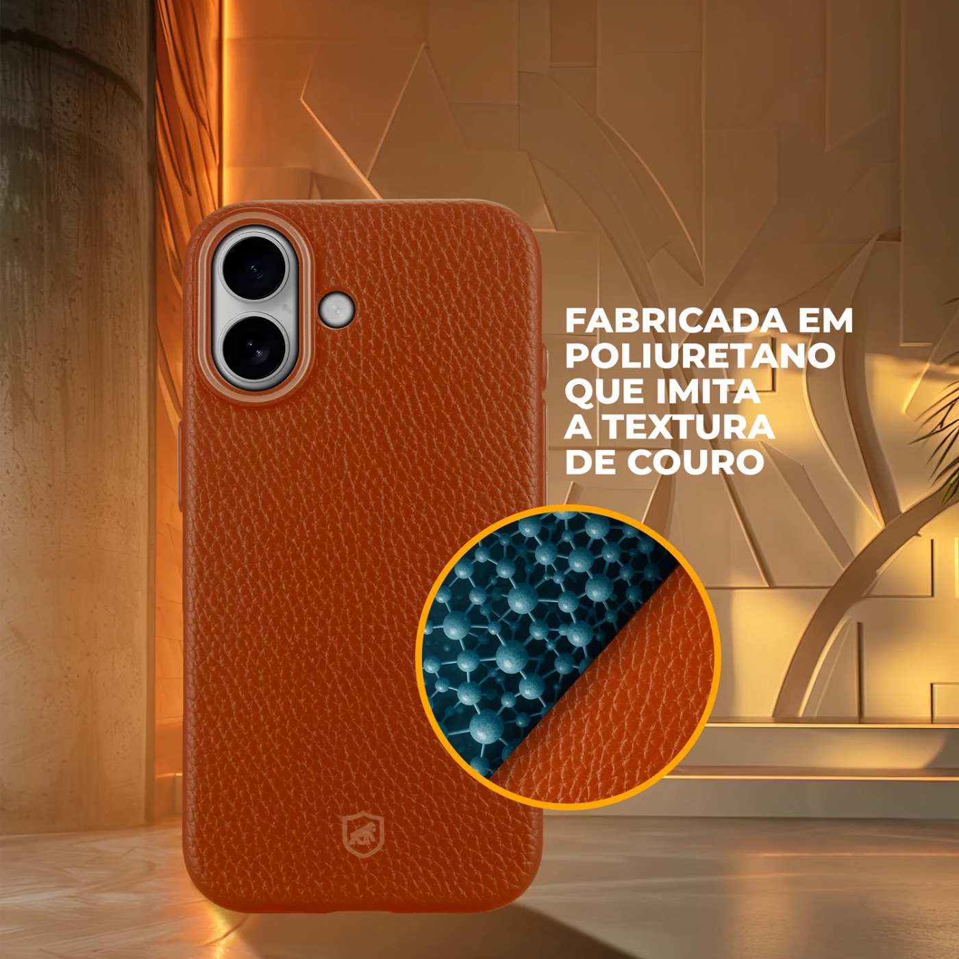 CAPA PHONE 17 - MAGSAFE TECH COURO - PRETA