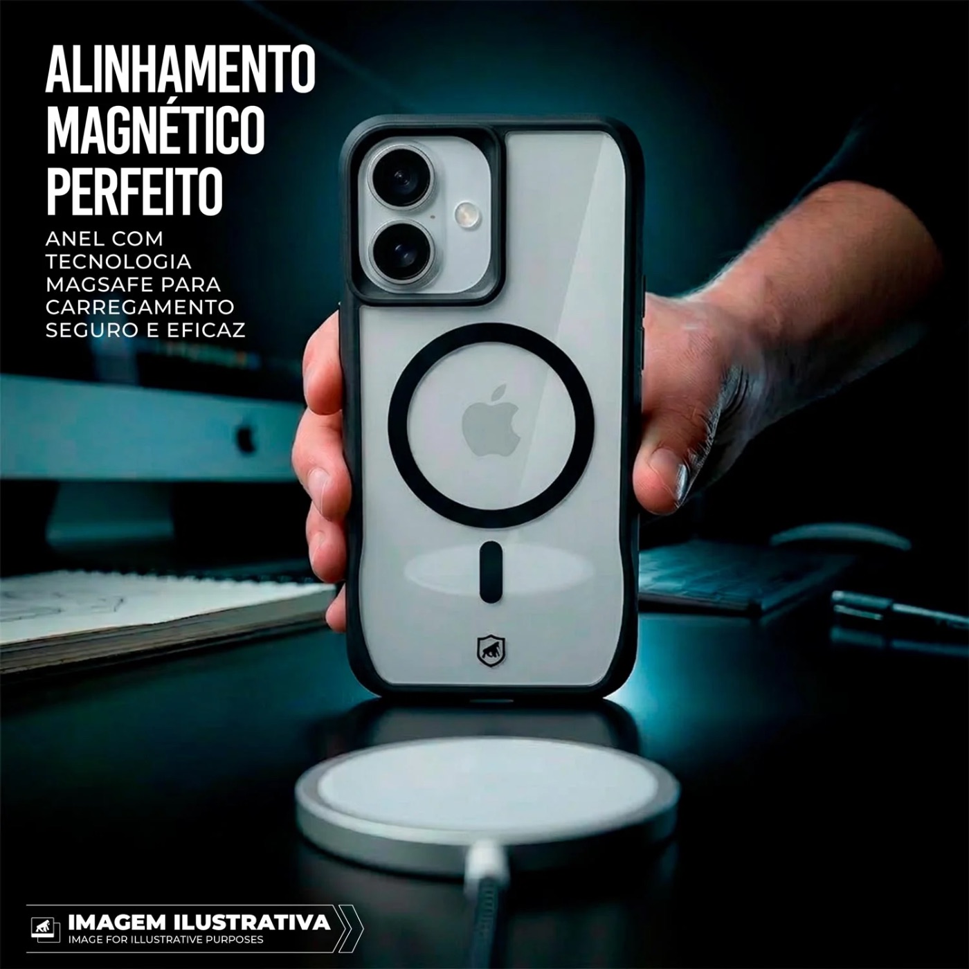 CAPA PHONE 17 - OCTACORE MAGSAFE - PRETA