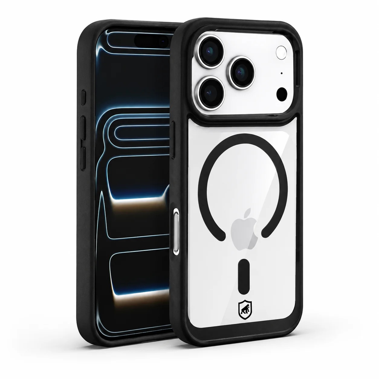 CAPAIPHONE 17 PRO - MAGSAFE WAVE TRANSPARENTE - PRETA
