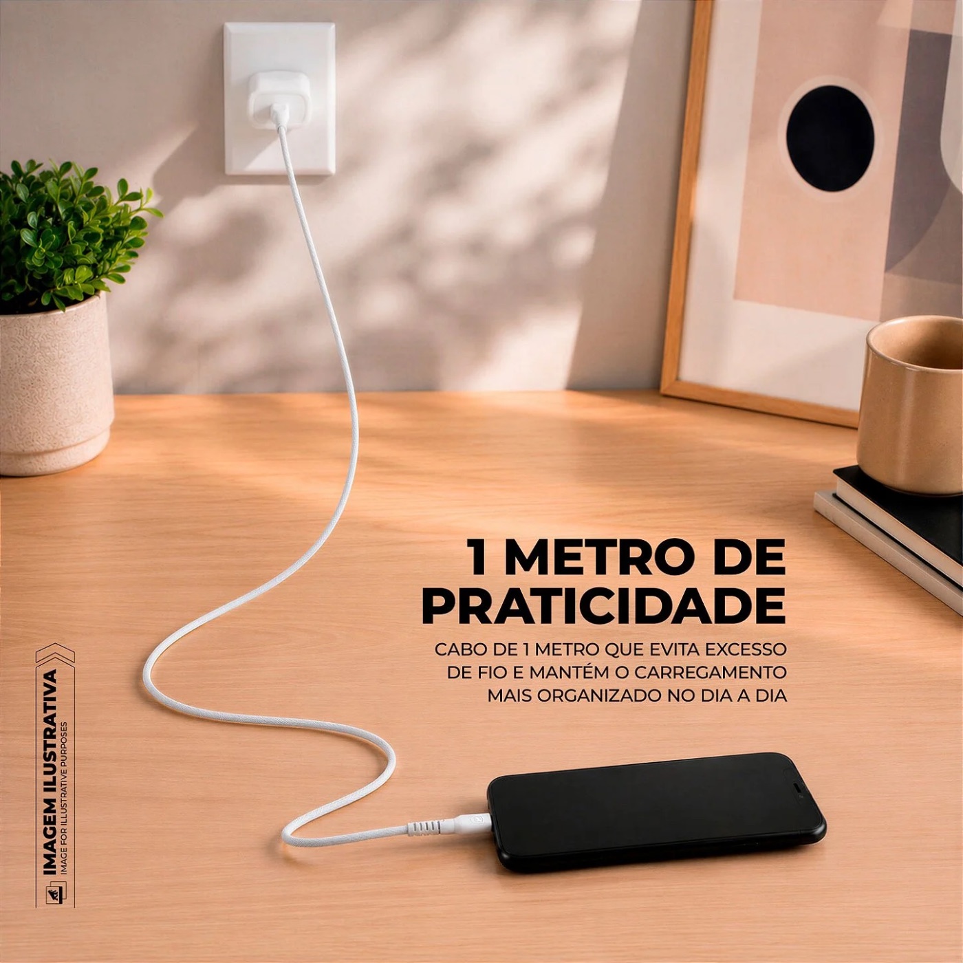 CARREGADOR DE PAREDE TURBO TIPO C 25W + CABO DUAL ARMOR TIPO C/ TIPO C 1M REVESTIDO EM NYLON BALÍSTICO COM PROTEÇÃO CONTRA SOBRECARGA E TECNOLOGIA OVERVOLTAGE PROTECTION
