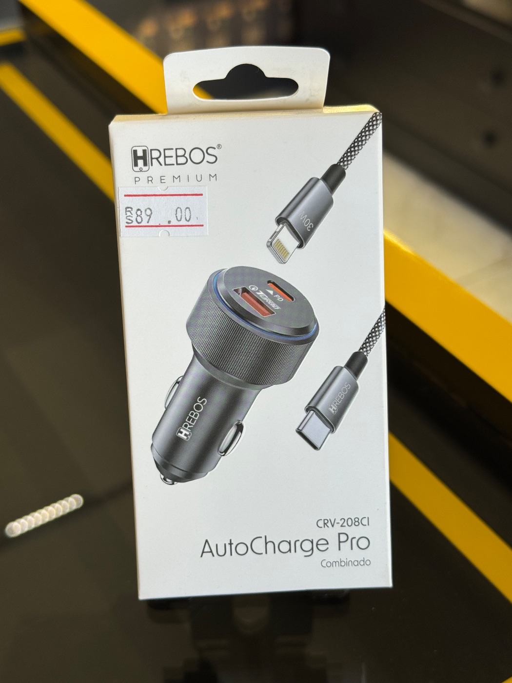 Carregador Veicular - Cabo Lightning USB