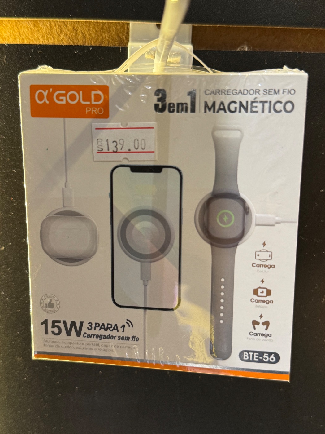 Carregador Wireless 3 em 1