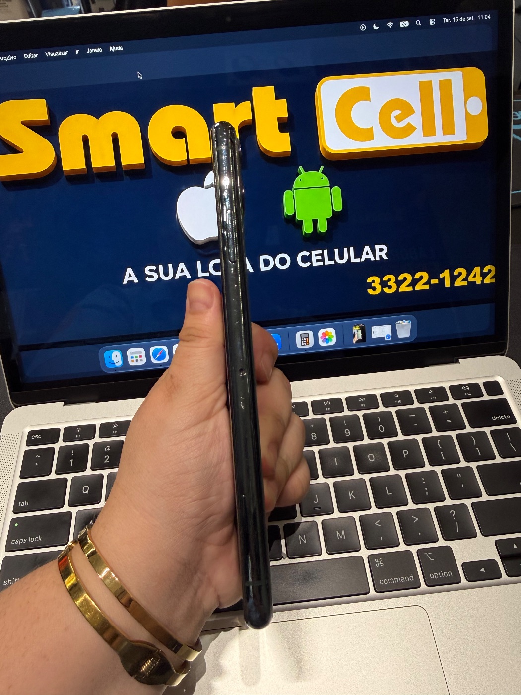 iPhone 11 Pro Max  256GB Verde - Bateria Trocada 📲