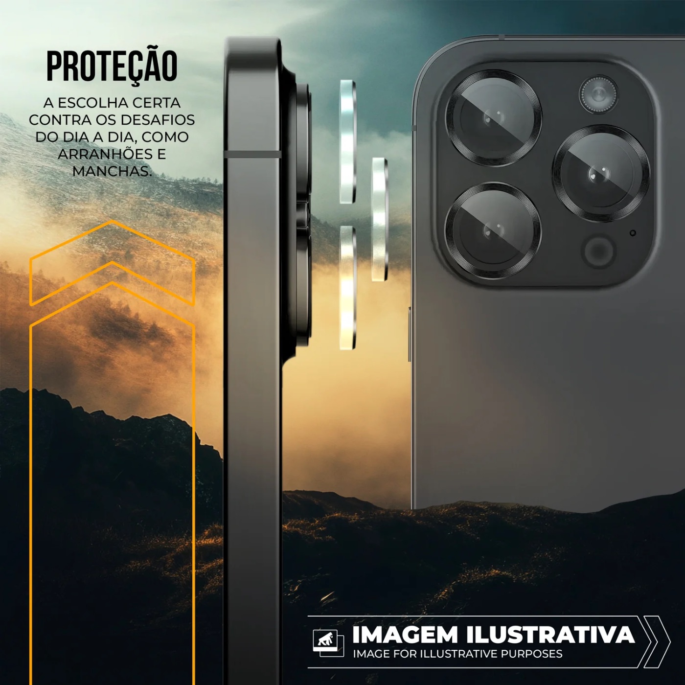PROTETOR DE LENTE  IPHONE 16 PRO/ 16 PRO MAX - SURVIVOR - TRANSPARENTE COM MOLDE APLICADOR