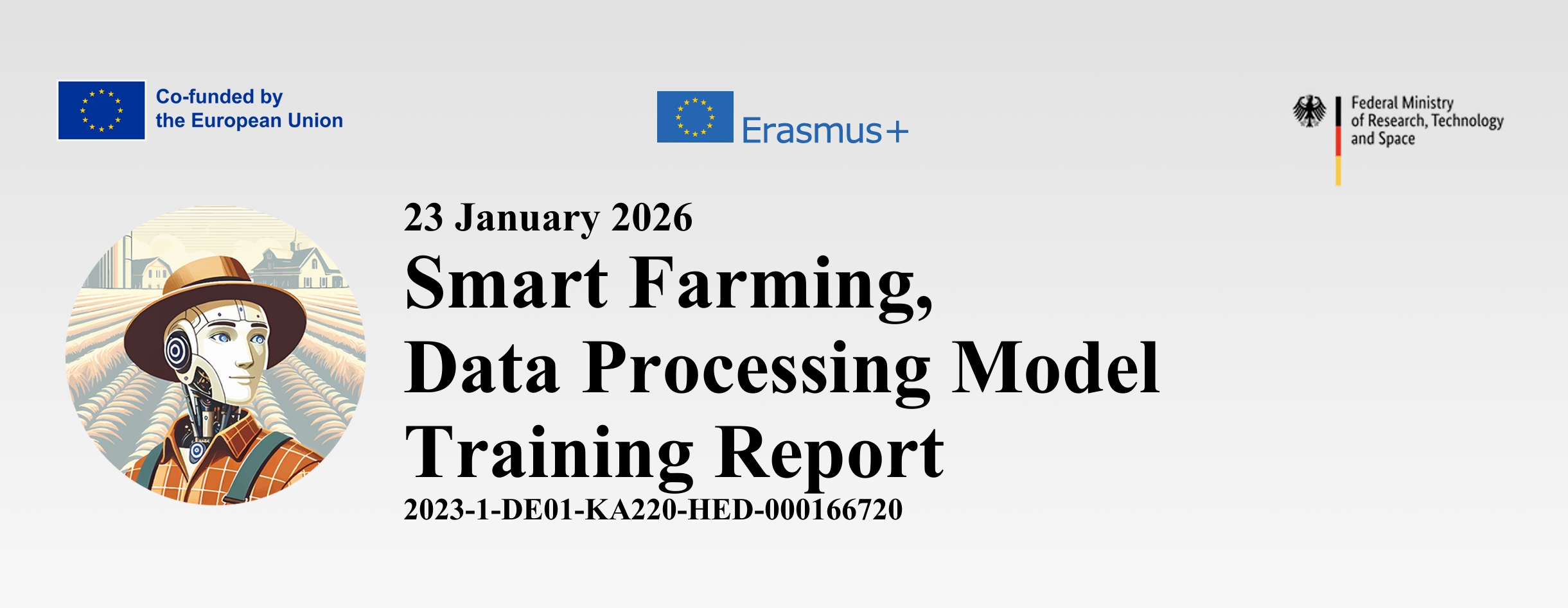 Cover page with report title and project code.