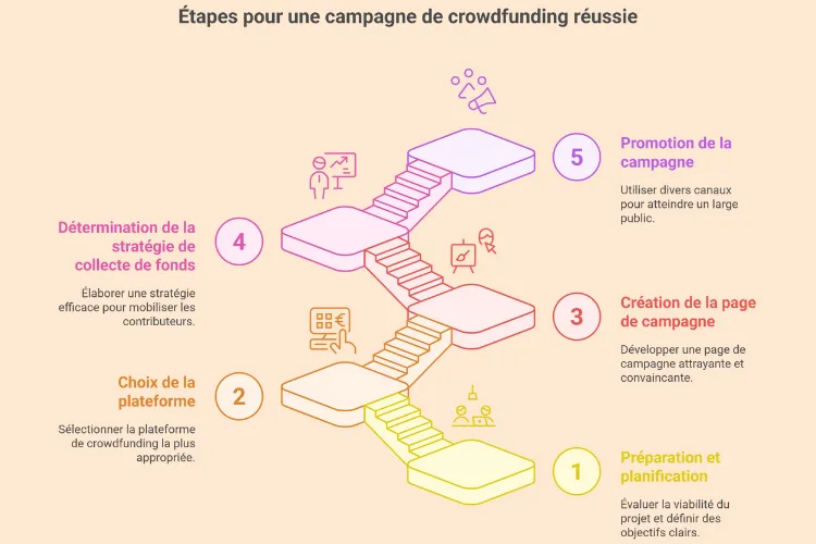 Etapes crowdfounding reussi