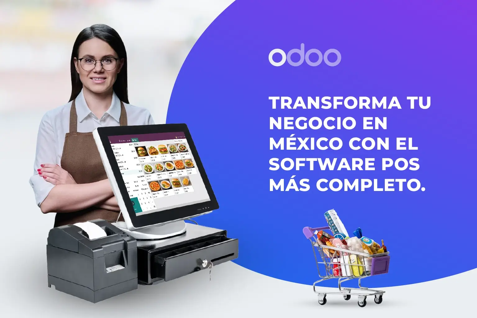 Sistema punto de venta Odoo en tablet y computadora