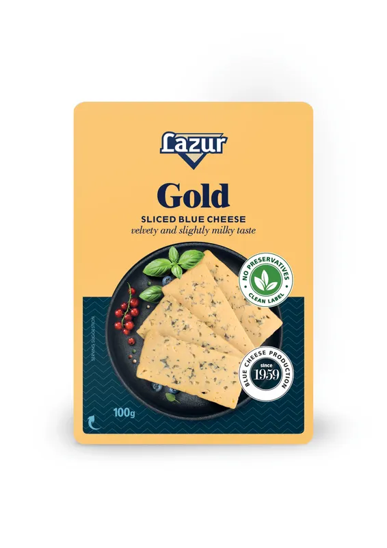 Lazur Gold 100 g blue cheese slices