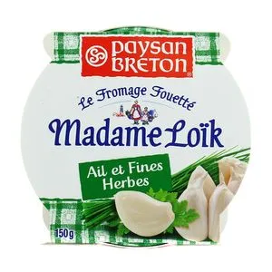 Madame Loik vahustatud toorjuust küüslaugu/maitsetaimedega 150 g