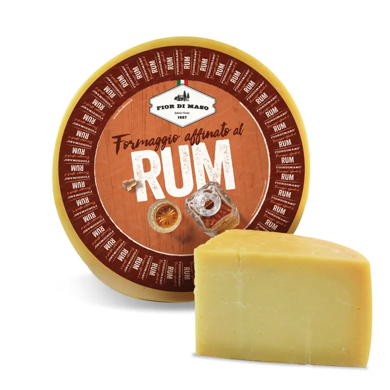 Cheese aged in rum. +/- 2.5kg