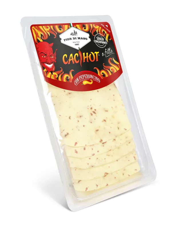 Sliced cheese with chili pepper made from cow's and sheep's milk 110g