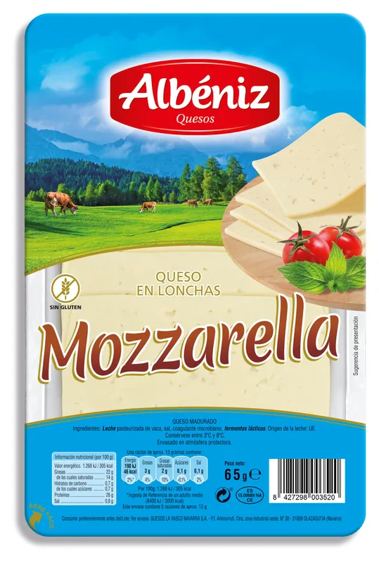 Mozzarella juustu viilud Albeniz 65g