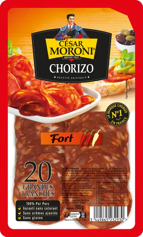 Chorizo hot viilud Cesar Moroni 100 g