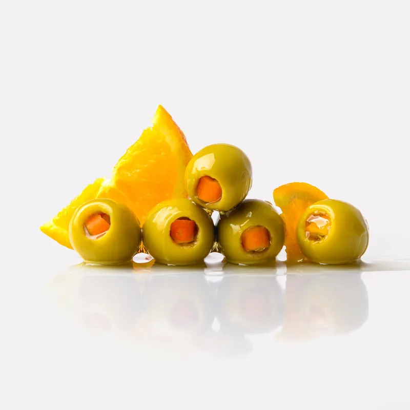 Apelsinga täidetud Gordal oliivid 280 g Don Gastronom