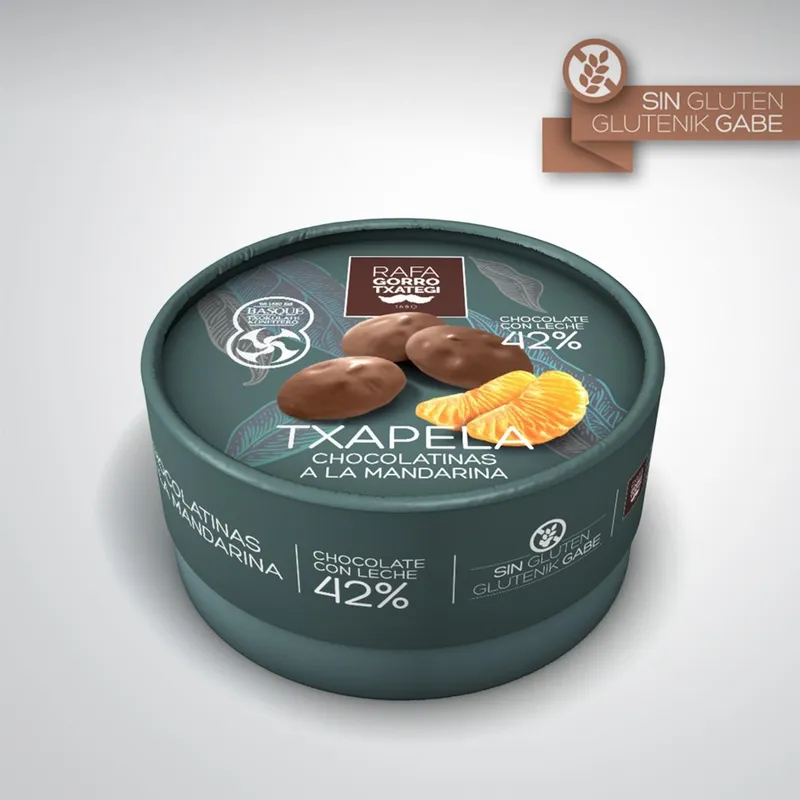 Piimašokolaad 42% Kalabria mandariiniga 60 g topsis bareti-kujulised