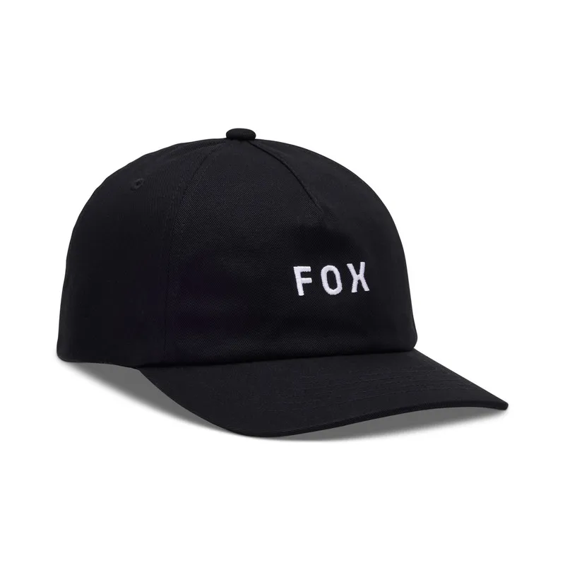 Fox Wordmark tagant reguleeritav müts must