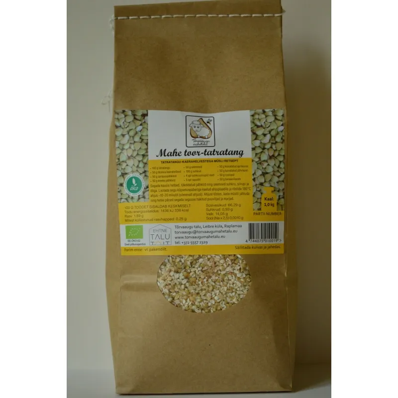 Organic raw buckwheat groats 40 kg