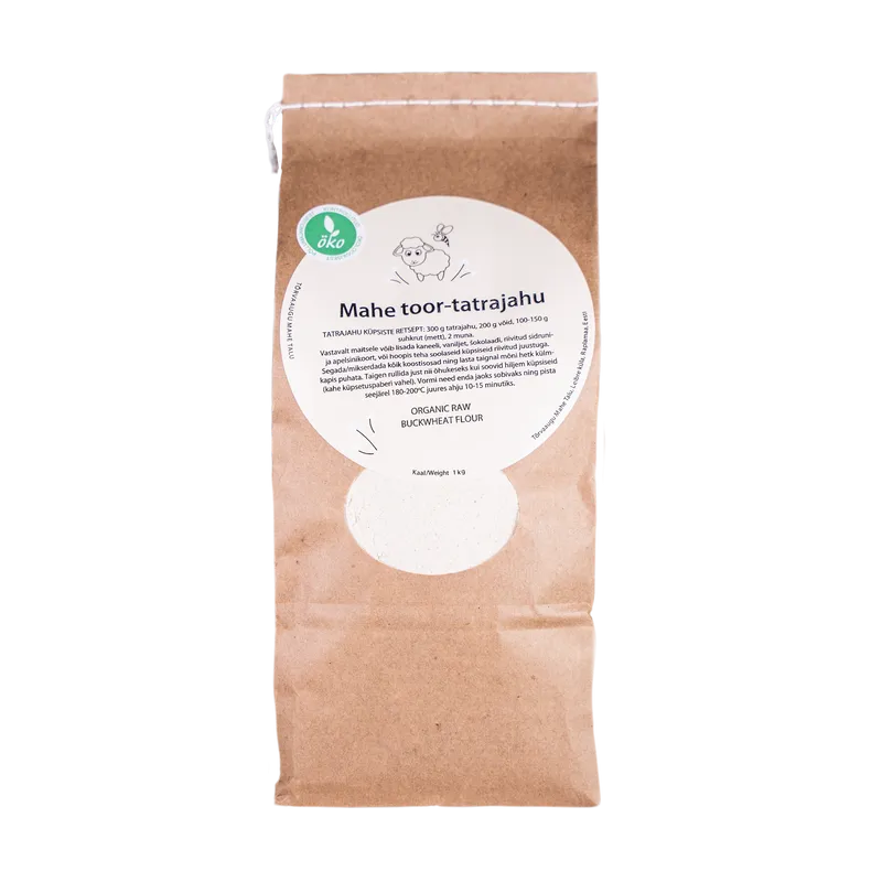 Organic raw buckwheat flour 1 kg