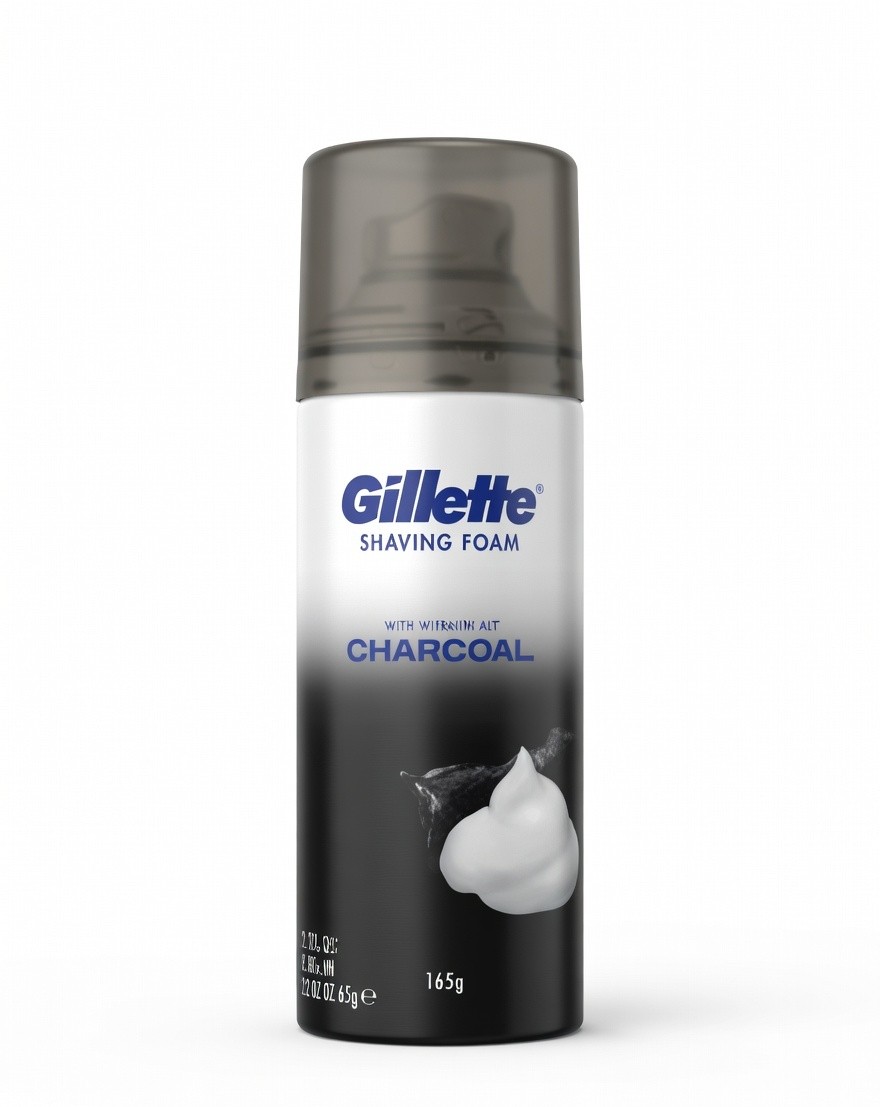 GILLETTE SHAVING FOAM CHARCOAL 196G