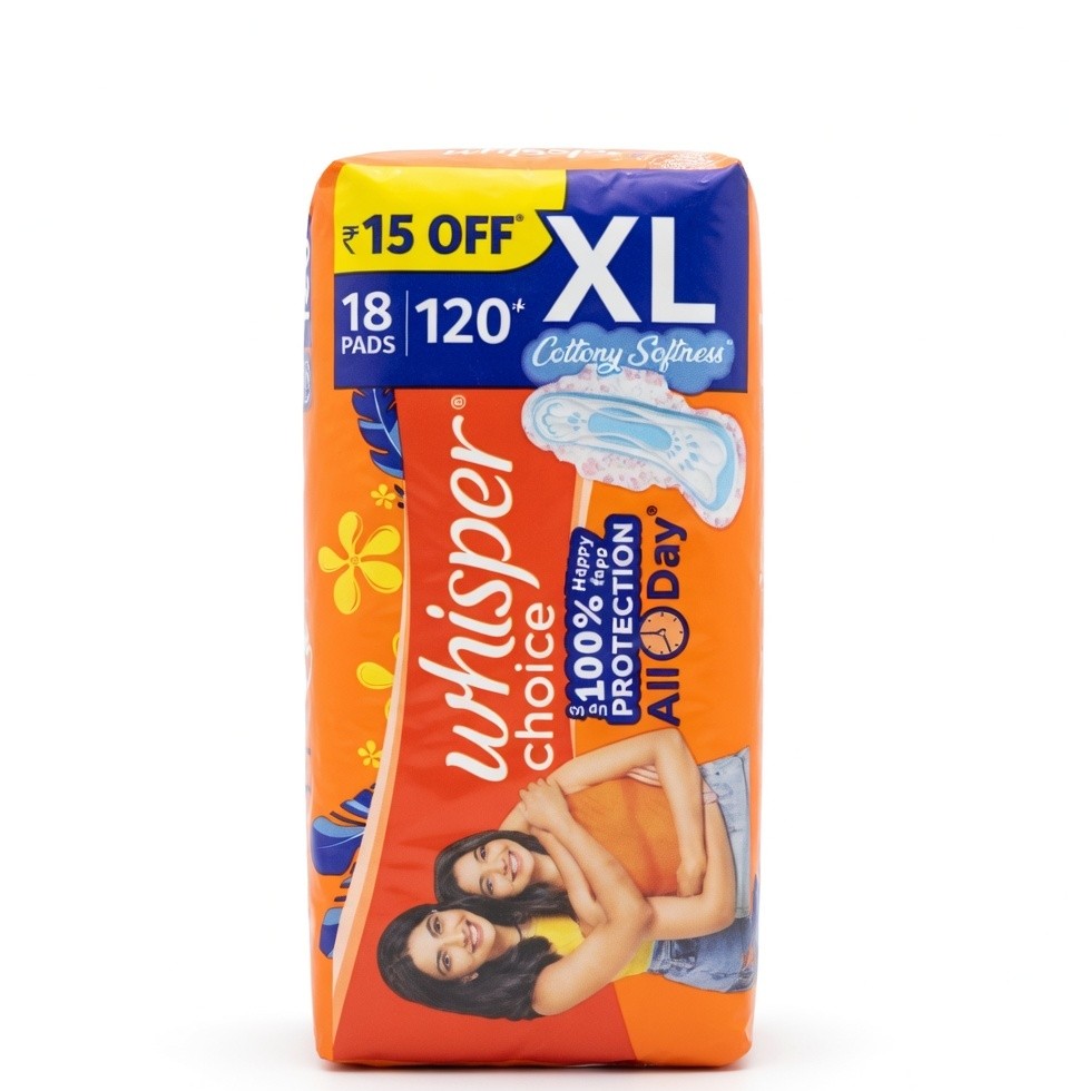 WHISPER CHOICE XL COTTONY SOFINESS