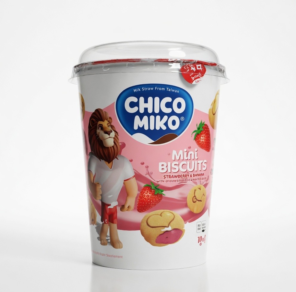 CHIKO MIKO MINI BISCUITS STRAWBERRY 125G