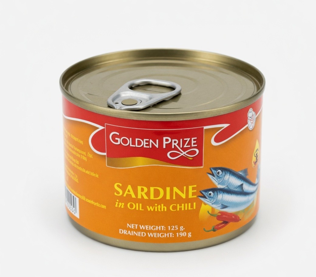 GOLDEN PRIZE SARDINE OIL WITH CHILI 200G