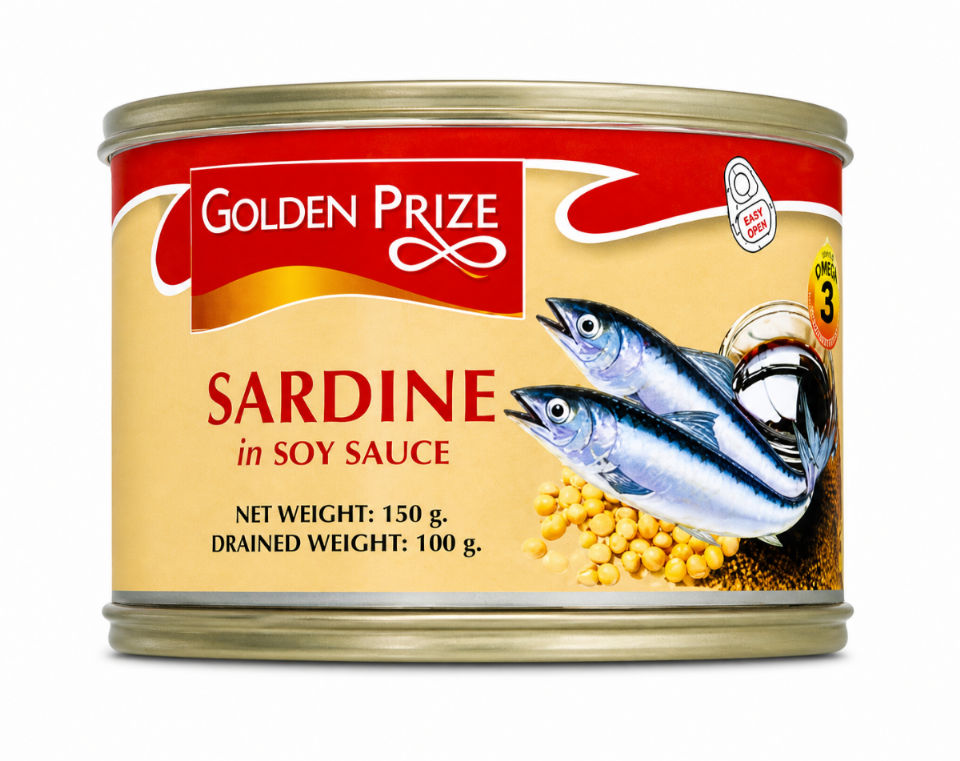 GOLDEN PRIZE SARDINE IN SOY SAUCE 150G